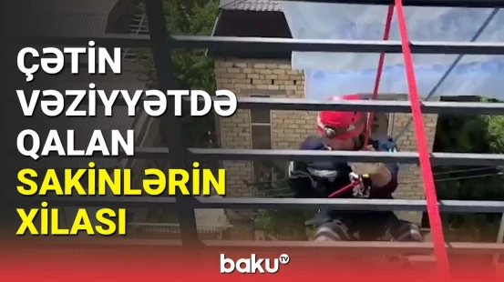 FHN əməkdaşları köməksiz vəziyyətdə qalan sakinləri belə xilas etdi