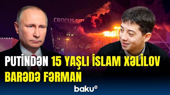 Putin “Crocus”dakı hücumda qəhrəmanlıq edən 3 nəfəri belə mükafatlandırdı