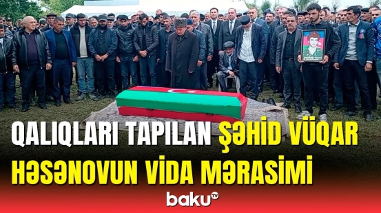 Birinci Qarabağ müharibəsi şəhidi Vüqar Həsənovun dəfni