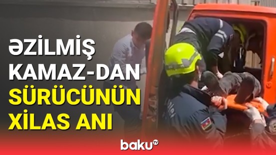 Xırdalanda iki Kamaz toqquşdu | Yaralanan var