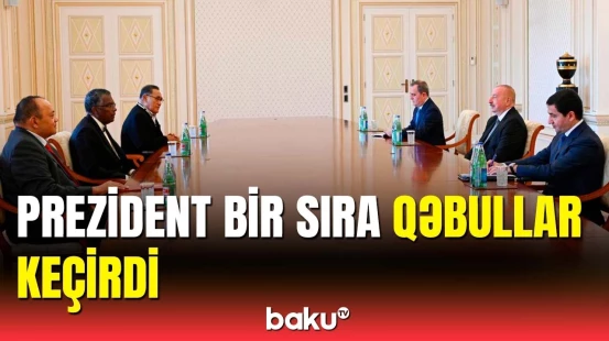 İlham Əliyev Millətlər Birliyinin baş katibini və digər rəsmiləri qəbul etdi