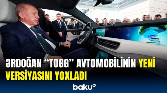Ərdoğan "Togg"un yeni modeli ilə tanış oldu