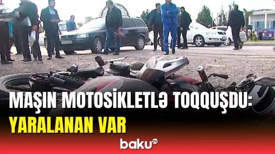 Göyçayda ağır motosiklet qəzası | Xəsarətalan var