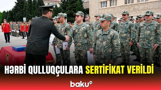 Hərbi qulluqçuların təntənəli keçidi | “Ehtiyat zabit hazırlığı” kursu başa çatdı