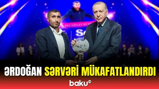 Ərdoğan Beynəlxalq "Xeyirxahlıq" mükafatları mərasimində Sərvər Bəşirli ilə görüşüb