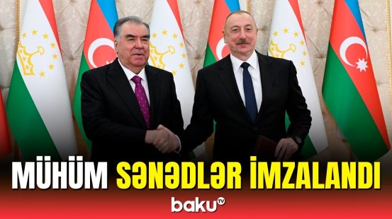 Azərbaycan və Tacikistan arasında mühüm sənədlər imzalandı