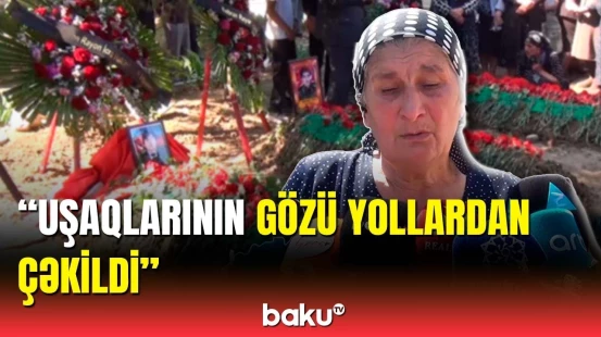 Şabranda üç şəhidimizin qalıqları dəfn olundu