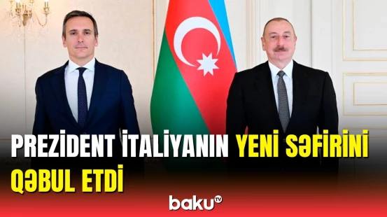İtaliyanın yeni səfiri etimadnaməsini İlham Əliyevə təqdim etdi