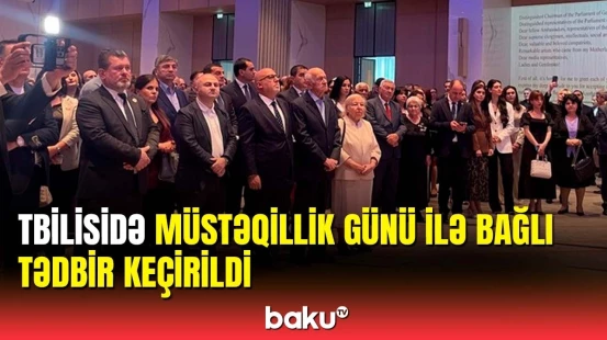 Gürcüstanın paytaxtı Tbilisidə 28 May - Azərbaycanın Müstəqillik Günü qeyd olunub