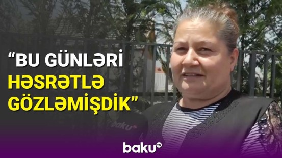 Xocalı həsrəti bitdi | Doğma yurda qayıdan sakinlər Baku TV-yə danışdı