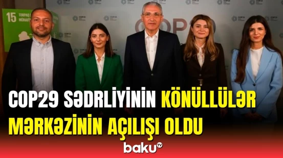 Muxtar Babayev Könüllülər Mərkəzinin açılışında iştirak edib