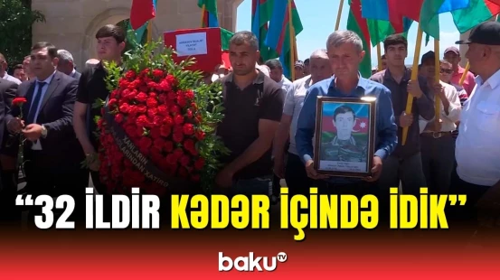 Müharibəyə könüllü getmişdi | Qalıqları tapılan şəhid Ədalət Abbasov dəfn edildi