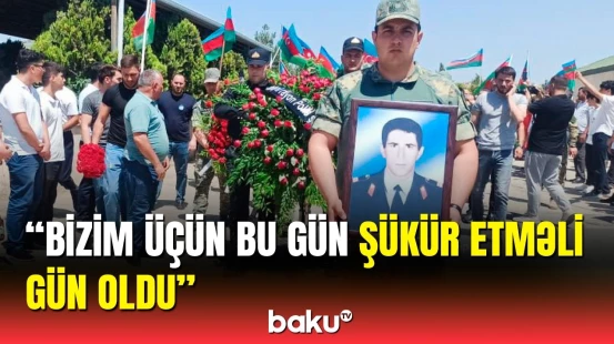 Qalıqları tapılan şəhid Nazim Şirinov torpağa tapşırıldı