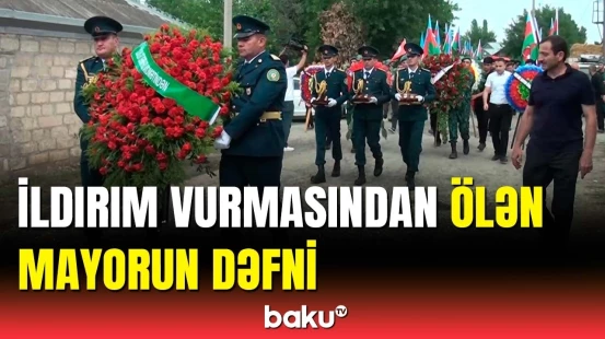 3 ay idi zastavaya getmişdi, şəhid oldu | Mayor Baxış Baxışlının dəfni
