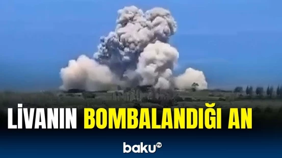 Livanın bu şəhərinə şiddətli hava hücumu edildi | Anbaan görüntülər