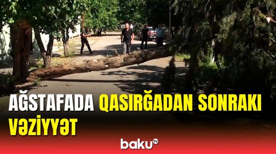 Qasırğa Ağstafada ciddi problemlər yaratdı | FHK əməkdaşından açıqlama