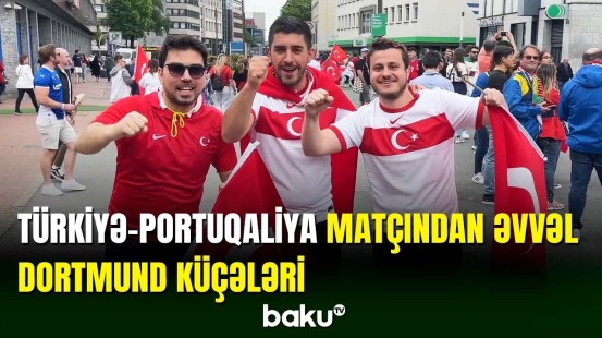 Türkiyəli fanatlar Portuqaliya ilə matçda qələbə gözləyir | Özəl görüntülər