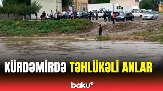 Girdimançaydan sel keçdi | Kürdəmirdən görüntülər