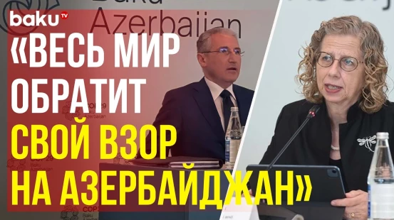 В Баку прошёл брифинг министра экологии Азербайджана и исполнительного директора UNEP Ингер Андерсен