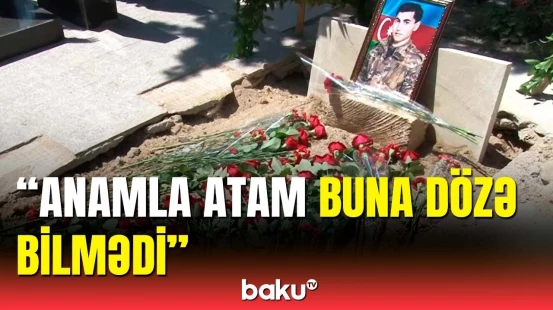 Qalıqları tapılan şəhid Elman Cavadovun dəfnində göz yaşları sel oldu