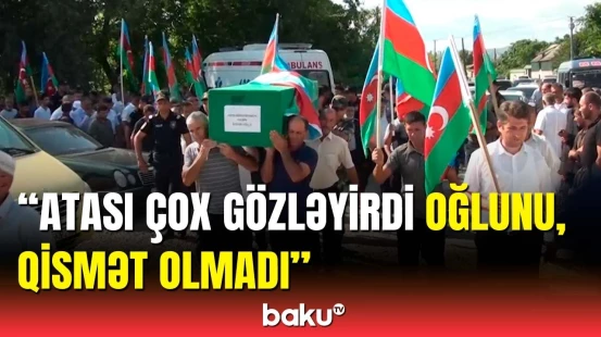 Şəhid Yasin Abdurrəhmanovun meyitinin qalıqları Ağdaşda dəfn olunub