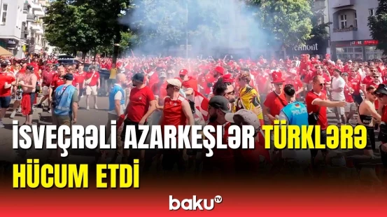 Berlində isveçrəlilər türklərin mağazasına görün nə etdi | Anbaan görüntülər
