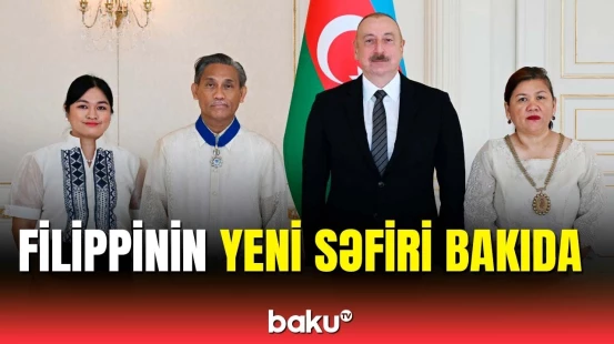 İlham Əliyev Filippinin ölkəmizdə yeni təyin olunmuş səfirini qəbul edib