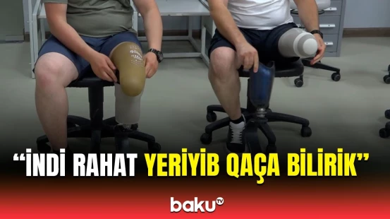 İdman protezləri verilən qazilər sevincini Baku TV ilə bölüşdü