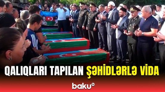 Birinci Qarabağ müharibəsində itkin düşmüş şəhidlərlə vida mərasimi | Beyləqan