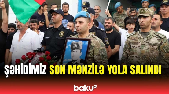 1-ci Qarabağ müharibəsi şəhidi Aydın Qurbanovun dəfnindən görüntülər