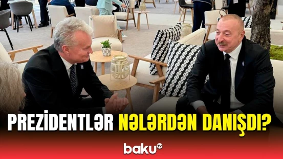 İlham Əliyev Oksfordda Litva Prezidenti ilə görüşdü
