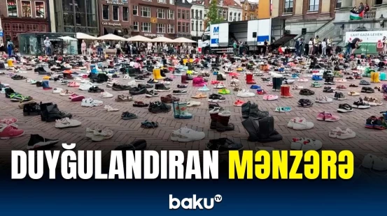 Niderlandlılar Fələstinə belə dəstək oldu | Anbaan görüntülər