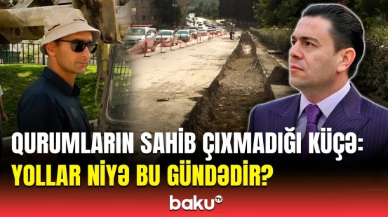 1 aydan çoxdur ki, təmirə bağlanan küçə niyə düzəlmir? | Sürücüləri təngə gətirən küçə