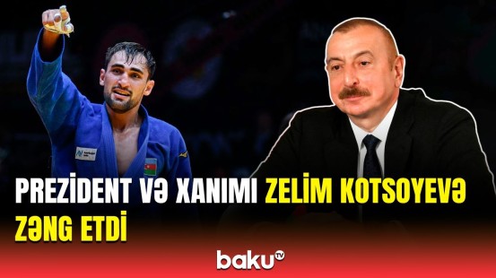 İlham Əliyev və Mehriban Əliyeva Olimpiya çempionu Zelim Kotsoyevi təbrik etdi