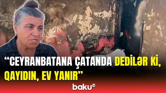 Evin içində bir dənə salamat şey qalmayıb… | Sumqayıtda ev yanaraq külə döndü