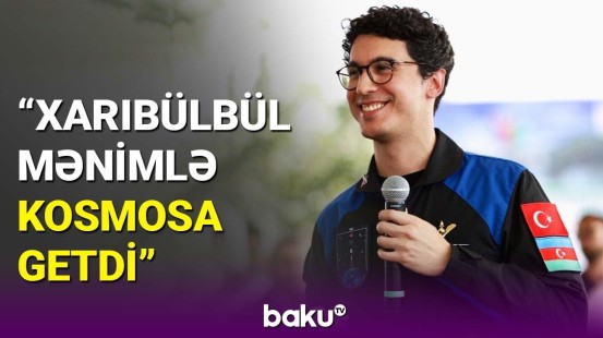 Tuva Cihangir kosmosa apardığı xarıbülbülü Laçına gətirdi | Böyük qürur idi ki...