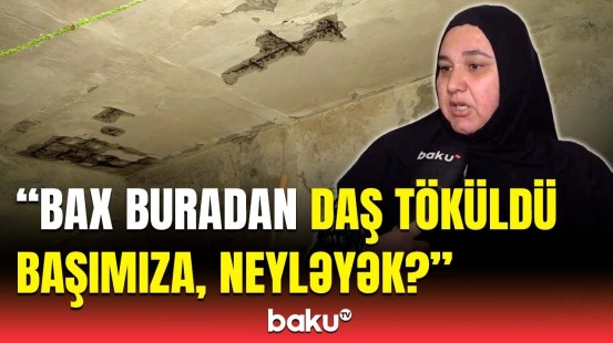 Şikayət etmişik, qurum qoymur sökülsün | 90 ailənin yaşadığı binada təhlükə