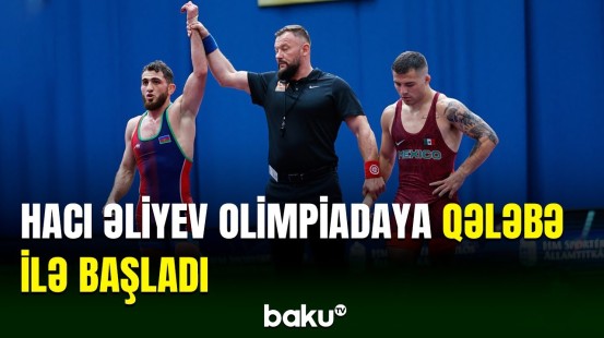 Güləşçimiz Hacı Əliyev Olimpiadanın 1/4 finalında