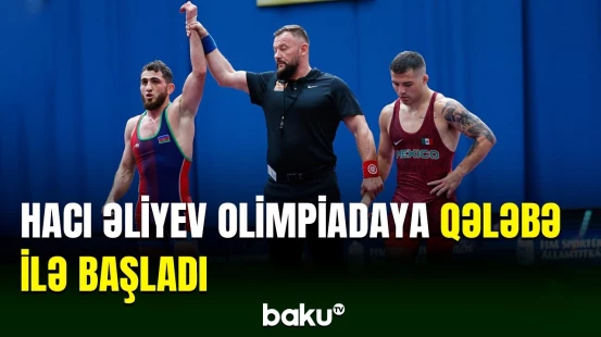 Güləşçimiz Hacı Əliyev Olimpiadanın 1/4 finalında
