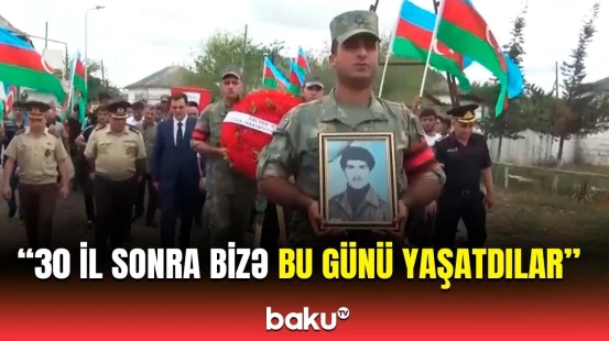 Gözümüz yoldan yığıldı | Birinci Qarabağ müharibəsinin şəhidi Salyanda dəfn olundu