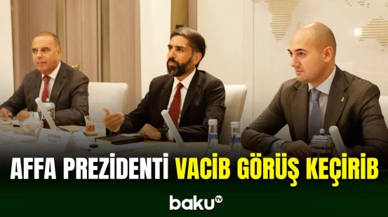 Rövşən Nəcəf Gürcüstan Futbol Federasiyasının rəhbəri ilə görüşüb