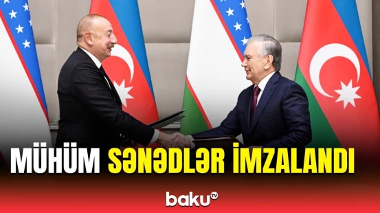 Azərbaycan ilə Özbəkistan arasında imzalanmış sənədlər mübadilə edildi