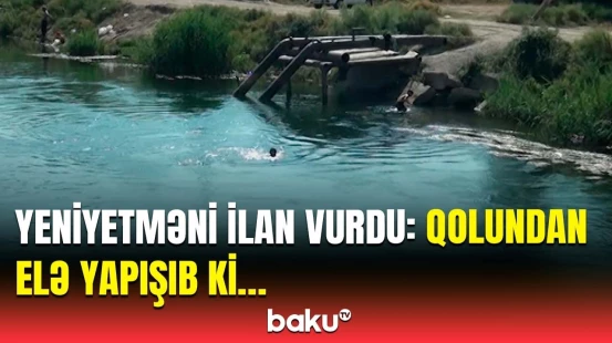 Mingəçevirdə kanalda yeniyetməni ilan sancdı | Üzəndə bir də gördüm ki…