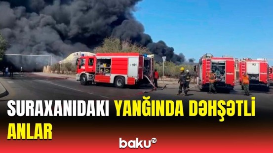 Suraxanı rayonunda baş verən yanğından canlı bağlantı