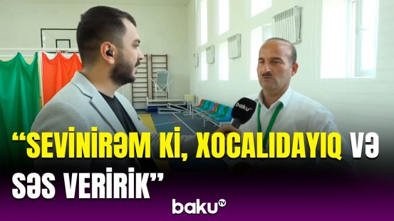 125 seçicimiz var | Xocalı sakinləri seçki məntəqəsinə axın edir