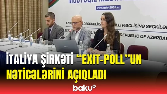 "SWG S.P.A Tədqiqatlar şirkəti"ndən "Exit-poll"un nəticələri ilə bağlı açıqlama
