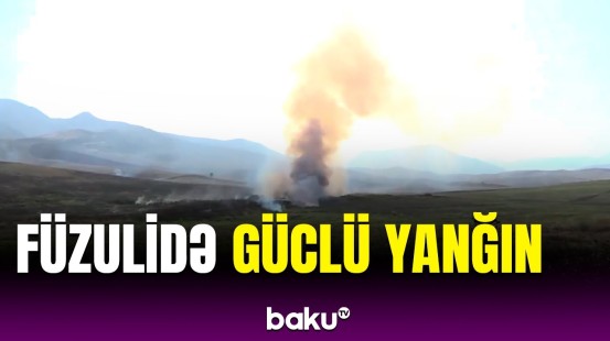 Füzulinin Edilli kəndində geniş sahədə yanğın | FHN hadisə yerinə cəlb olundu