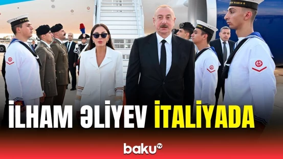 Azərbaycan Prezidenti İlham Əliyev İtaliyaya işgüzar səfərə gedib