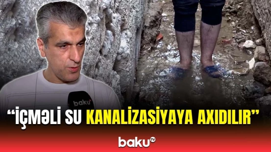 Zəng edirik, amma məhəl qoyan yoxdur | Xətaidə boru partladı, ev gölə çevrildi