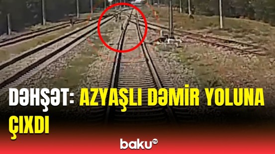 Bakı-Ağstafa yolunda təhlükəli anlar | Qatar son anda dayandı